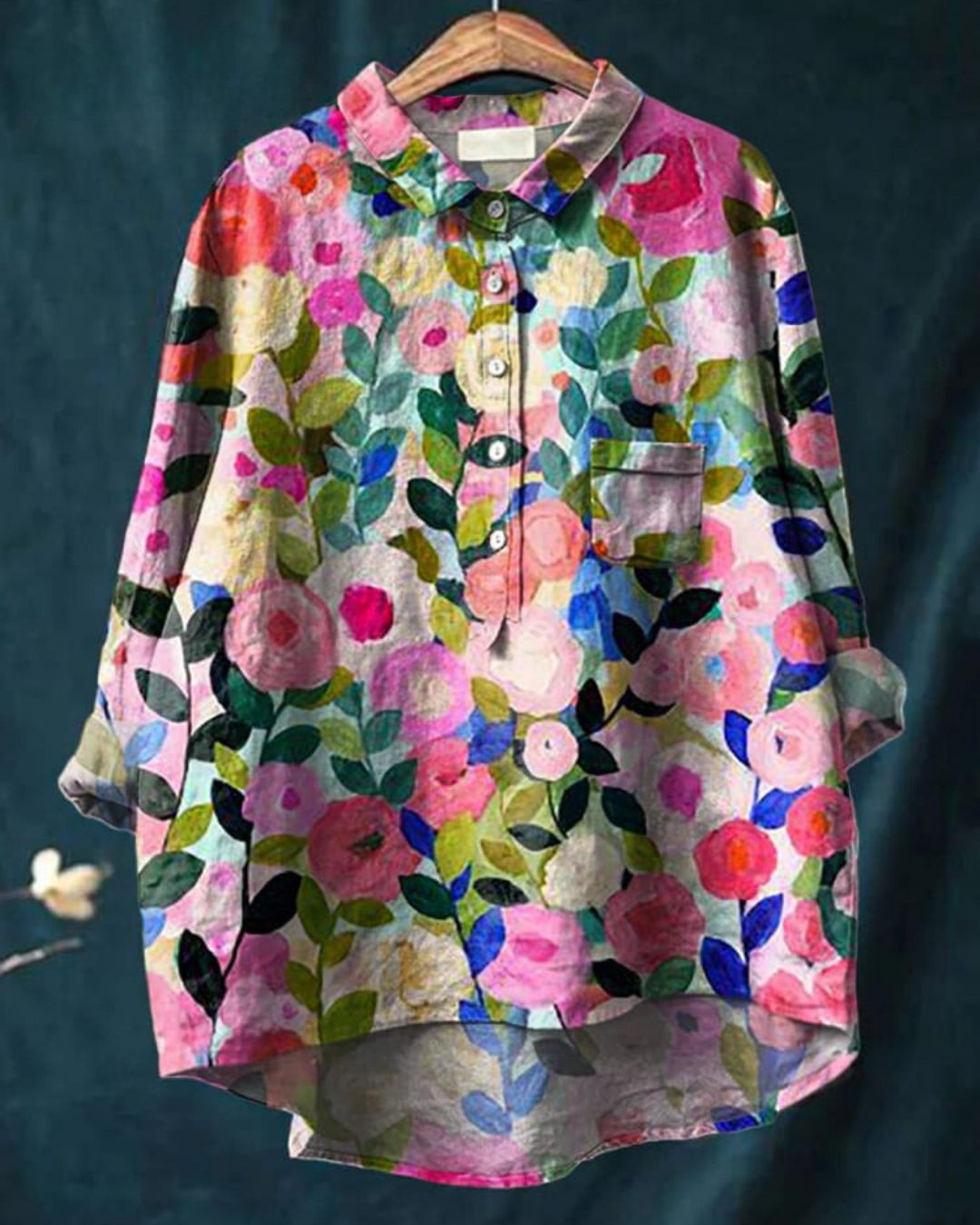 Kiara - Elegant bluse med blomsterprint